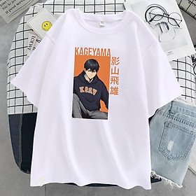 Áo thun Anime kageyama tobio Haikyuu ngắn tay cổ tròn độc đẹp