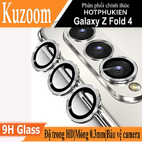 Bộ miếng dán kính cường lực bảo vệ Camera cho Samsung Galaxy Z Fold 4 hiệu HOTCASE Kuzoom Protective Lens mang lại khả năng chụp hình sắc nét full HD (độ cứng 9H, tặng kèm khung tự dán) - hàng nhập khẩu