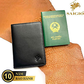 Ví Đựng Passport Hộ Chiếu Nam Nữ, Da Bò NAPA Láng Mịn Cao Cấp, Thiết Kế Hiện Đại - Mỏng Nhẹ - Đa Năng, Đựng Được Nhiều Loại Hộ Chiếu, Nhiều Ngăn Thẻ ATM, Đựng Tiền, Vé Máy Bay, Tiện Dụng Khi Đi Du Lịch, Công Tác - Hàng Chính Hãng SAIGIO