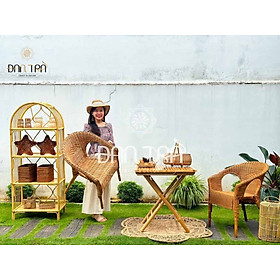 Mua Bộ Bàn Ghế Ăn Mây Phòng Bếp- Bộ Bàn Tre Phối Với Ghế Mây Ăn- Bộ Bàn Ghế Nhỏ Gọn Làm Việc- Nội Thất Mây Tre Đan Trà