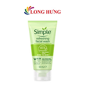 Sữa rửa mặt Simple Refreshing Facial Wash giúp làm sạch cho da nhạy cảm (50ml/150ml) - Hàng chính hãng