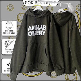 Áo hoodie Form rộng OBERY Xanh Rêu