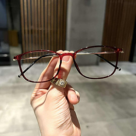 Kính Mắt bầu form nhỏ gọng kim loại tăm nhẹ cao cấp cho nam nữ