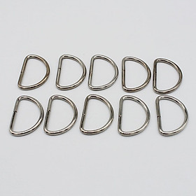 10pcs Metal D Ring Buckle for Strapping Webbing Purse Leather Bag Craft 25mm