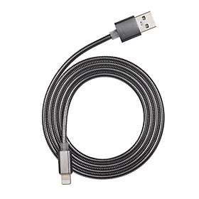 3.3Ft 8-pin Lightning Metal Spring Charging Cable Sync Data Line Cord For iPhone 8 X iPad Pro