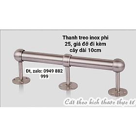 Hình ảnh Thanh Treo Rèm Cửa Bằng Inox, Cây Phi 25 Đủ Phụ Kiện Đi Kèm