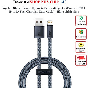 Cáp Sạc Nhanh Baseus Dynamic Series dùng cho iPhone ( USB to IP, 2.4A Fast Charging Data Cable) - Hàng chính hãng