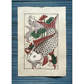 Mua Tranh Cá chép đàn - Tranh dân gian Đông Hồ - Dong Ho folk woodcut painting