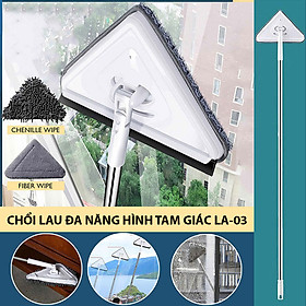 Chổi lau đa năng hình tam giác LA-03 lau cửa kính, tường trần nhà, sàn nhà tiện lợi, nhẹ nhàng, hiệu quả
