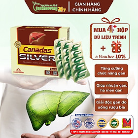 Viên uống tăng cường chức năng gan Canadas SILVER hiệu quả cho người gan nhiễm mỡ, men gan cao - Hộp 60 viên