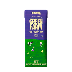 Thùng 48 Sữa Tươi Tiệt Trùng Vinamilk Green Farm - Sữa Tươi 100% Ít Đường 180ml