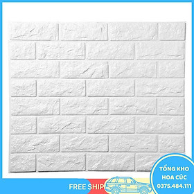 Mua Combo 5 Miếng Xốp Dán Tường Giả Gạch Dày 4Mm -  Trắng - Vận Chuyển Miễn Phí Toàn Quốc