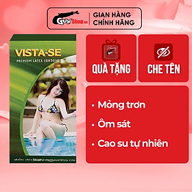 Bao cao su Vista mỏng trơn, ôm sát - Hộp 10 cái