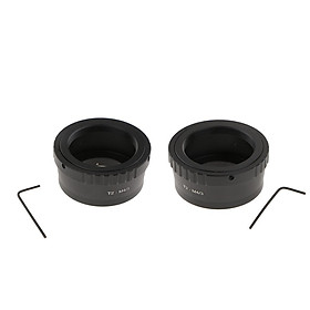2 Pieces T2 Mount Lens Adapter to M 4/3 for   Cameras Telescope