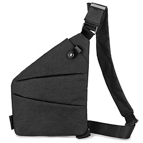 Túi đeo ngực thiết kế đơn giản ược làm bằng vải oxford, nhẹ và chống mài mòn,dung tích lớn-Màu đen