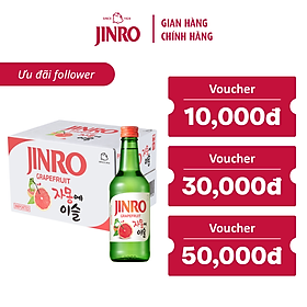 Soju Hàn Quốc JINRO VỊ BƯỞI 360ml - Thùng 20 chai
