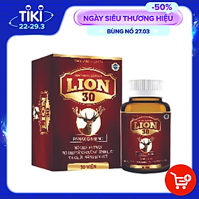 Hình ảnh Sâm Nhung Bổ Thận Lion 30 - Hỗ trợ Tăng Cường Chức Năng Sinh Lý Nam - Giảm Triệu Chứng Tiểu Đêm, Tiểu Nhiều Lần