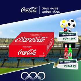 Thùng/Lốc 24 Lon Mi-nhon Nước Ngọt Giải Khát Có Ga Coca-Cola Vị Nguyên Bản Original 235ml/Lon Sale 25.07 Coca-Cola Official Store