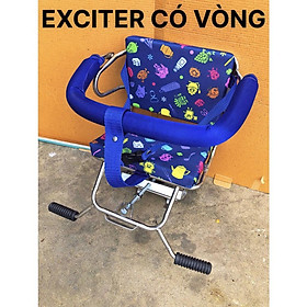 Ghế ngồi xe Exciter cho bé có dây đai an toàn , GHẾ SỐ GẬP EXCITER CHO BÉ