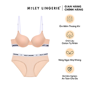 Bộ Quần Áo Cho Nữ Áo Ngực Cotton Có Gọng Và Quần Đồng Bộ Lưng Logo BeingMe Miley Lingerie