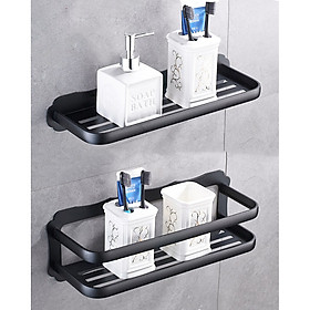 Giá để đồ nhà tắm 2 tầng màu đen Locika GI397 - Vẻ đẹp từ sự đơn giản