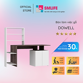 Mua Bàn làm việc kèm tủ tại nhà bằng gỗ SMLIFE Dowell