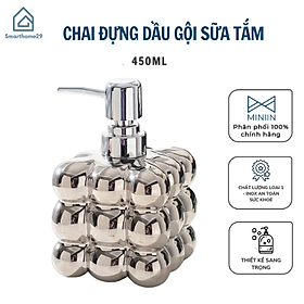 Chai Đựng Dầu Gội / Sữa Tắm Dạng Nhấn Tiện Dụng Cho Khách Sạn, Nhà Vệ Sinh Lọ Chiết Dầu Gội Lọ Chiết Mỹ Phẩm - HÀNG CHÍNH HÃNG MINIIN - xám