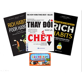 Combo Thay Đổi Thói Quen Trở Nên Giàu Có: Rich Habits, Rich Habits - Poor Habits, Thay Đổi Hay Là Chết (Quà Tặng Thẻ Flashcard Những Câu Nói Hay Của Người Nổi Tiếng)