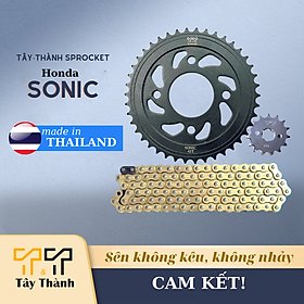 Bộ nhông sên dĩa Honda Sonic màu đen – sên vàng ( loại thường )