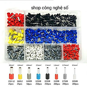 Mua Đầu cos dây điện tròn có phủ nhựa-1250 đầu cos đựng trong hộp nhựa tiện dụng