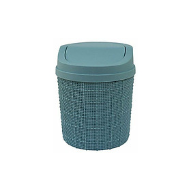 Bàn rác thùng rác có nắp xoay 85 g thiết kế nhỏ gọn cho phòng tắm màu xanh 11,5 x 16 cm 1 phòng