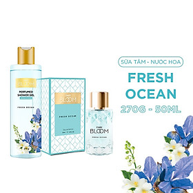 Bộ Nước Hoa Cindy Bloom 50ml & Sữa Tắm Nước Hoa 270g Fresh Ocean - Năng Động
