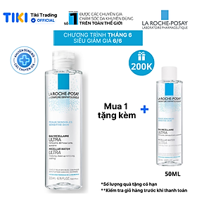 Nước tẩy trang và làm sạch sâu cho da nhạy cảm La Roche-Posay Micellar Water Ultra Sensitive Skin 200ml