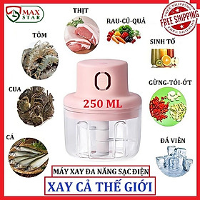 Máy xay tỏi ớt mini cầm tay bằng điện Xay tỏi ớt hành thịt cầm tay mini cao cấp 