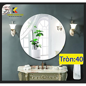 Mua gương tròn soi nhà tắm bàn trang điểm treo tường kích thước tròn 40cm - guonghoangkim mirror D40