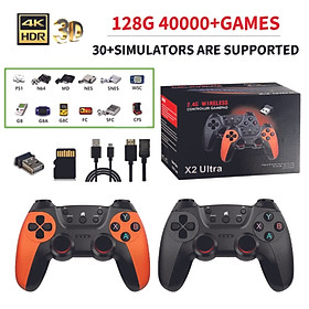 Máy Chơi Game Stick 4K 3D 2025 128GB 50.000 trò mới có 2 tay cầm không dây kết nối tivi HDMI