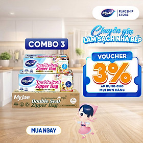 Túi Zip PE Trong Suốt 2 Đường Kéo MyJae, Túi Bọc Đồ Ăn, Rau Củ Bảo Quản Trong Tủ Lạnh