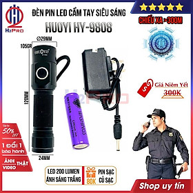 Mua Đèn pin LED siêu sáng mini pin sạc HY-9808 H2Pro hàng hãng-cao cấp-chiếu xa 300m chống thấm nước-3 chế độ sáng-LED trắng