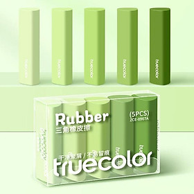 Bộ 5 Gôm Tam Giác - Truecolor ZCE-0967A - Màu Xanh Lá