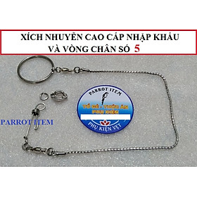COMBO XÍCH CHỐNG XOẮN INOX 201 CAO CẤP NHẬP KHẨU VÀ VÒNG CHÂN CHO TẤT CẢ CÁC DÒNG VẸT