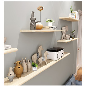 Mua set 3 thanh Kệ gỗ thông treo tường Giá gắn tường decor trang trí nhà cửa bền đẹp sâu 15 cm
