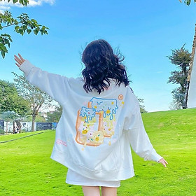 Áo Khoác Cardigan Thun PE THIFU FASHION Chống Nắng In Cây Cà Lem Nón 2 Lớp Cho Nam Nữ Dưới 70 Kg