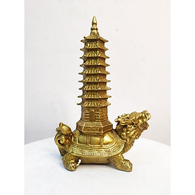 Mua Tượng long quy cõng tháp bằng đồng cao cấp sắc nét