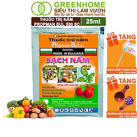 Thuốc Trị Nấm Cây Trồng Greenhome, Propman Bul 550sc, Gói 25ml, Trừ Đốm Lá Hoa Hồng, Nấm Trên Kiểng Lá, Cây Ăn Quả