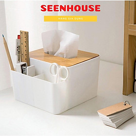 Mua Hộp Đựng Giấy Ăn Nắp Gỗ DecorCó 2 Ngăn Để Đồ Đặt Bàn Phòng Khách  Phòng Ngủ  Bàn Làm Việc