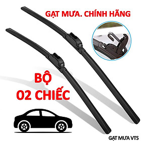 Bộ 02 chiếc, GẠT MƯA Ô TÔ CHÍNH HIỆU, Gạt mưa vts, lưỡi silicon, gạt siêu bền, sạch sẽ, êm ái, chất lượng cao, GARAOTO