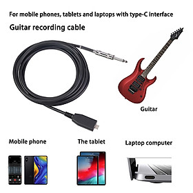 Universal Type-C to 6.35mm 1/4 Inch Male Recording Cable Lead Converter