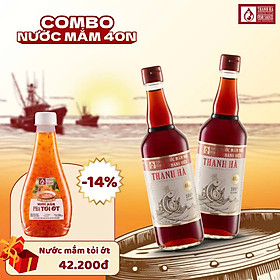 COMBO 2 CHAI NƯỚC MẮM THANH HÀ 40 ĐỘ 520ML => GIẢM 5% VÀ TẶNG 1 CHAI NƯỚC MẮM TỎI ỚT 250ML