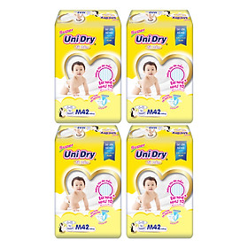 Combo 4 Tã Dán Cho Bé UniDry (G6+) size M42 (42 Miếng)