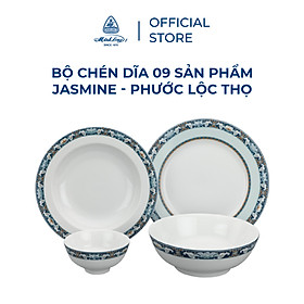 Mua Bộ Chén Dĩa Sứ Minh Long  09 sản phẩm - Jasmine - Phước Lộc Thọ